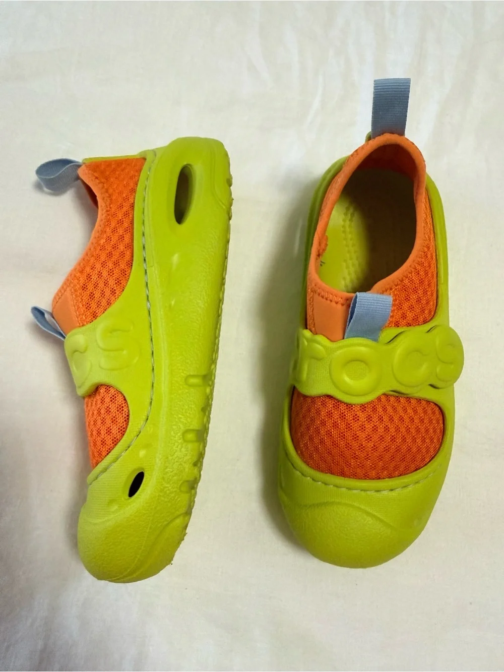 Crocs | Kids J1 | Swiftwater Splash Water Shoe Lime Green Orange Beach Summer